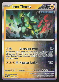 SV05: Temporal Forces Iron Thorns #062/162 Holo Rare Pokemon Card - Image 1