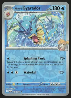 SV10: Destined Rivals Misty's Gyarados #049/182 Reverse Holo Pokemon Card - Image 1