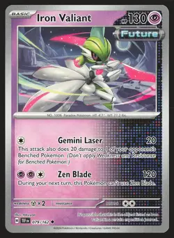 SV05: Temporal Forces Iron Valiant #079/162 Uncommon Pokemon Card - Image 1