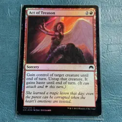 Act of Treason Magic Origins 129/272 Common Foil MP MTG - Image 1