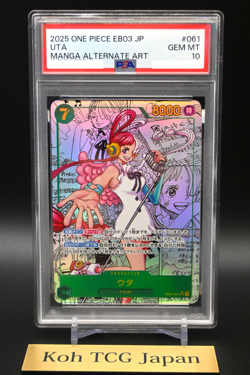 PSA 10 Uta EB03-061 Manga Alt Art Comic Parallel Heroines edition ONE PIECE Card - Image 4
