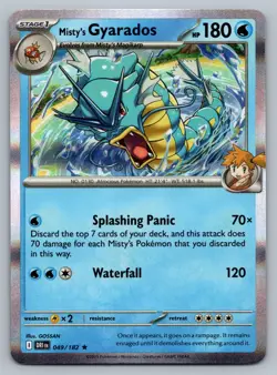 Pokemon Destined Rivals Holo Rare 049/182 Misty's Gyarados - Image 1