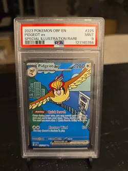 Pokemon TCG Pidgeot EX 225/197 Obsidian Flames PSA 9 Graded Card - Image 1