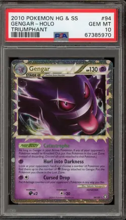 Pokemon Gengar Prime Triumphant Holo Ultra Rare #94 PSA 10 Gem Mint - Image 1