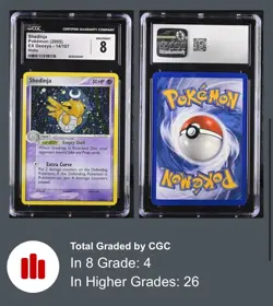 Pokemon EX Deoxys 14/107 Shedinja 2005 Psychic Holo Rare CGC 8 NM/MINT - Image 1