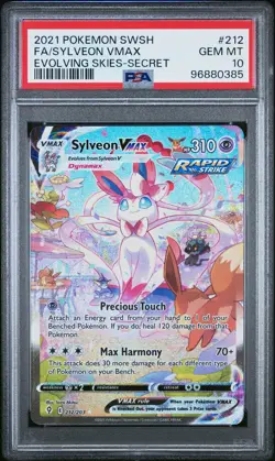 2021 POKEMON SWORD & SHIELD EVOLVING SKIES SECRET FULL ART/SYLVEON VMAX PSA 10 - Image 1