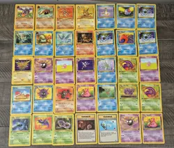 Pokemon 1999 1st Edition Fossil Near Complete Non Holo Set 16-62 HIGH GRADE NP - Image 1