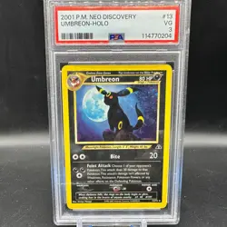 Umbreon Holo Rare 13/75 2001 Pokemon Neo Discovery PSA 3 VG English WOTC - Image 1