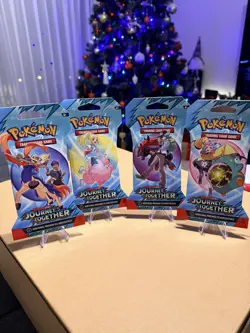 Pokemon SV Journey Together Sleeved Booster Pack x 4 - Full Art Set Sealed - Image 1