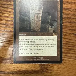 MTG Grim Monolith- HP Urza's Legacy Magic the Gathering Card # 126 - Image 3