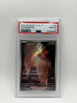 2023 Pokemon TCG SV2a JP Charmander Art Rare 168/165 PSA 10 Gem Mint - Image 1