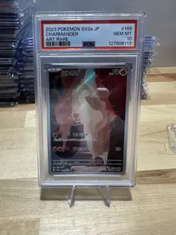 2023 Pokemon TCG SV2a JP Charmander Art Rare 168/165 PSA 10 Gem Mint - Image 1