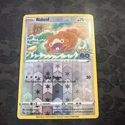 Pokemon Card Bidoof 059/078 Ditto Unpeeled Pokemon Go Reverse Holo - Image 1