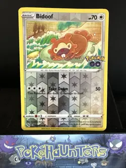 Pokemon Card Bidoof 059/078 Ditto Unpeeled Pokemon Go Reverse Holo NM - Image 1