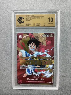 2022 ONE PIECE P-001 MONKEY D LUFFY CCC 10 PRISTINE SUPER PRE RELEASE PROMO ENG - Image 1