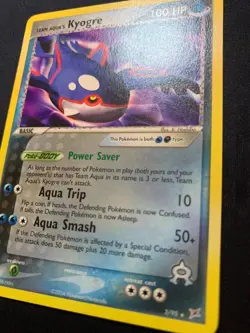 TEAM AQUA'S KYOGRE - 3/95 - TEAM MAGMA VS TEAM AQUA - NON-HOLO POKEMON CARD - LP - Image 2