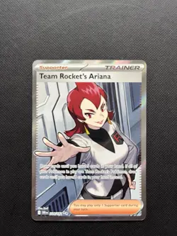 Pokemon TCG Team Rockets Ariana Destined Rivals Full Art English Card 224/182 - Image 1