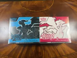 Pokemon Scarlet and Violet Black Bolt/White Flare Pokemon Center ETBs SEALED NEW - Image 1
