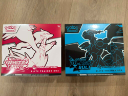 Pokemon Scarlet and Violet Black Bolt/White Flare Pokemon Center ETBs SEALED NEW - Image 1