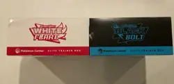 Pokemon Scarlet and Violet Black Bolt/White Flare Pokemon Center ETBs SEALED NEW - Image 2
