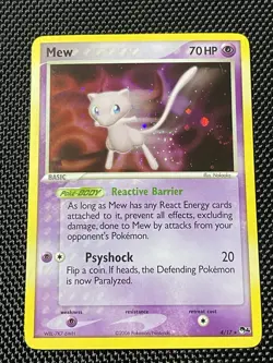 Mew 4/17 POP Series 4 Promo Pokemon Card Holo Foil Rare Swirl Near Mint - Image 1