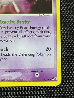 Mew 4/17 POP Series 4 Promo Pokemon Card Holo Foil Rare Swirl Near Mint - Image 4