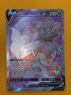 Pokemon Cards - Hisuian Arcanine V - Full Art - Silver Tempest - Pack Fresh - Image 1