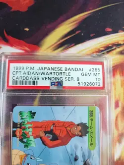Pokemon Card #265 Carddass Vending Wartortle Cpt. Aidan Japanese PSA 10 - Image 4