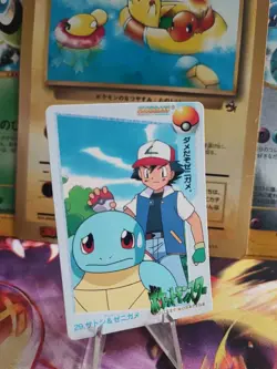 Pokemon Karte Card 29 Carddass Vending Squirtle Ash Schiggy japanese NM+ - Image 1
