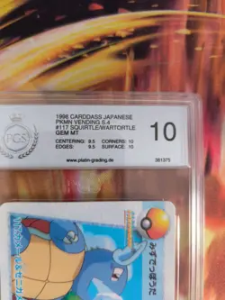 Pokemon Card 117 Wartortle Squirtle Carddass Vending Anime Japanese PSA / PGS 10 - Image 4