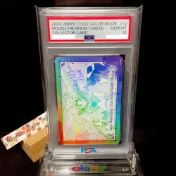 PSA 10 Jimmy Choo X Sailor Moon Collector Card Promo Chibi Tuxedo Mask 2024 - Image 4