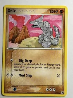Onix Unseen Forces 65/115 LP-NM Pokemon card - Image 1