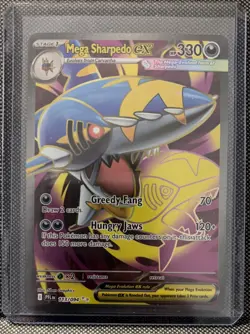 Pokemon Card Mega Sharpedo EX 113/094 Phantasmal Flames Full Art Near Mint - Image 1