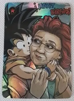 Goku Memories HBD DRAGON BALL Silver Anime ACG Waifu Holo Card - Image 1
