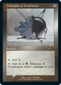 MTG English Talisman of Dominance (Retro Frame) (Foil Etched) NM Foil - Image 1