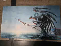 PHYREXIAN ANGEL - Seb McKinnon signed playmat - Rare Kickstarter MTG - Image 1