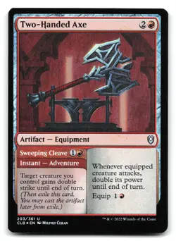Two-Handed Axe // Sweeping Cleave (Foil) #203 Commander Legends: Battle for - Image 1