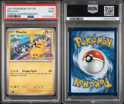 2024 POKEMON SVP EN-SV BLACK STAR PROMO WORLD CHAMPIONSHIPS #190 PIKACHU PSA 9 - Image 3