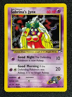 Sabrina's Jynx 59/132 Gym Heroes Series Uncommon Basic Pokemon Card 1999-2000 NM - Image 1