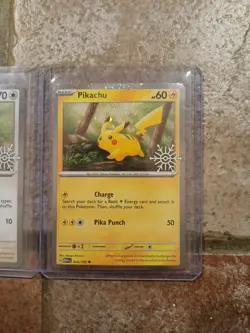 Pokemon Holiday Calendar Pikachu 025/165 & Eevee 133/165 Snowflake Promo Lot ×2 - Image 3