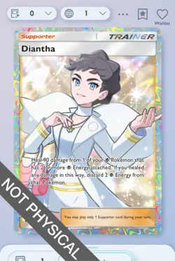 Pokemon TCG Pocket - Diantha Full Art 2⭐, Fantastical Parade, English - Image 1