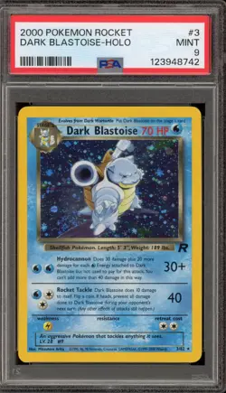 Pokemon Dark Blastoise Team Rocket Unlimited Holo Rare #3 PSA 9 Mint - Image 1
