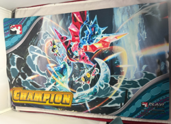 Pokemon Play! Tera Dragapult Pokemon TCG League Cup Champion Playmat - Image 1