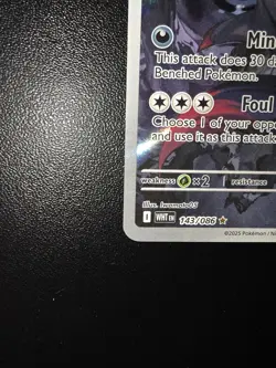 2025 Near Mint Pokemon Zoroark IR 143/086 SV: White Flare Illustration Rare - Image 4