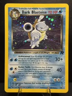 Dark Blastoise 3/82 Team Rocket HOLO Pokemon TCG Card Vintage WOTC - Image 1