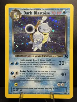 Dark Blastoise 3/82 Team Rocket HOLO Pokemon TCG Card Vintage WOTC - Image 2