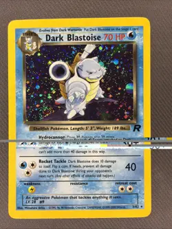 Dark Blastoise 3/82 Team Rocket Holo Card Pokemon TCG Vintage LP - Image 1