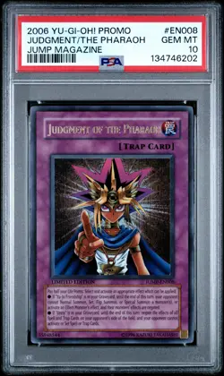 Judgment Of The Pharaoh JUMP-EN008 Promo Ultra Rare Yugioh PSA 10 *202 - Image 1