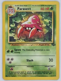 1999 Pokemon Jungle PARASECT #41/64 Unlimited LP - Image 1