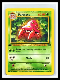 💥 Parasect 41/64 Jungle 1st Edition Stamp Non Holo Foil Pokemon 1999 Vintage - Image 1
